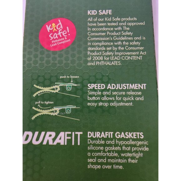 TYR Swimple Tie Dye Kids Fit and Safe 3+ Swimming Goggles Orange/Blue - Picture 5 of 7